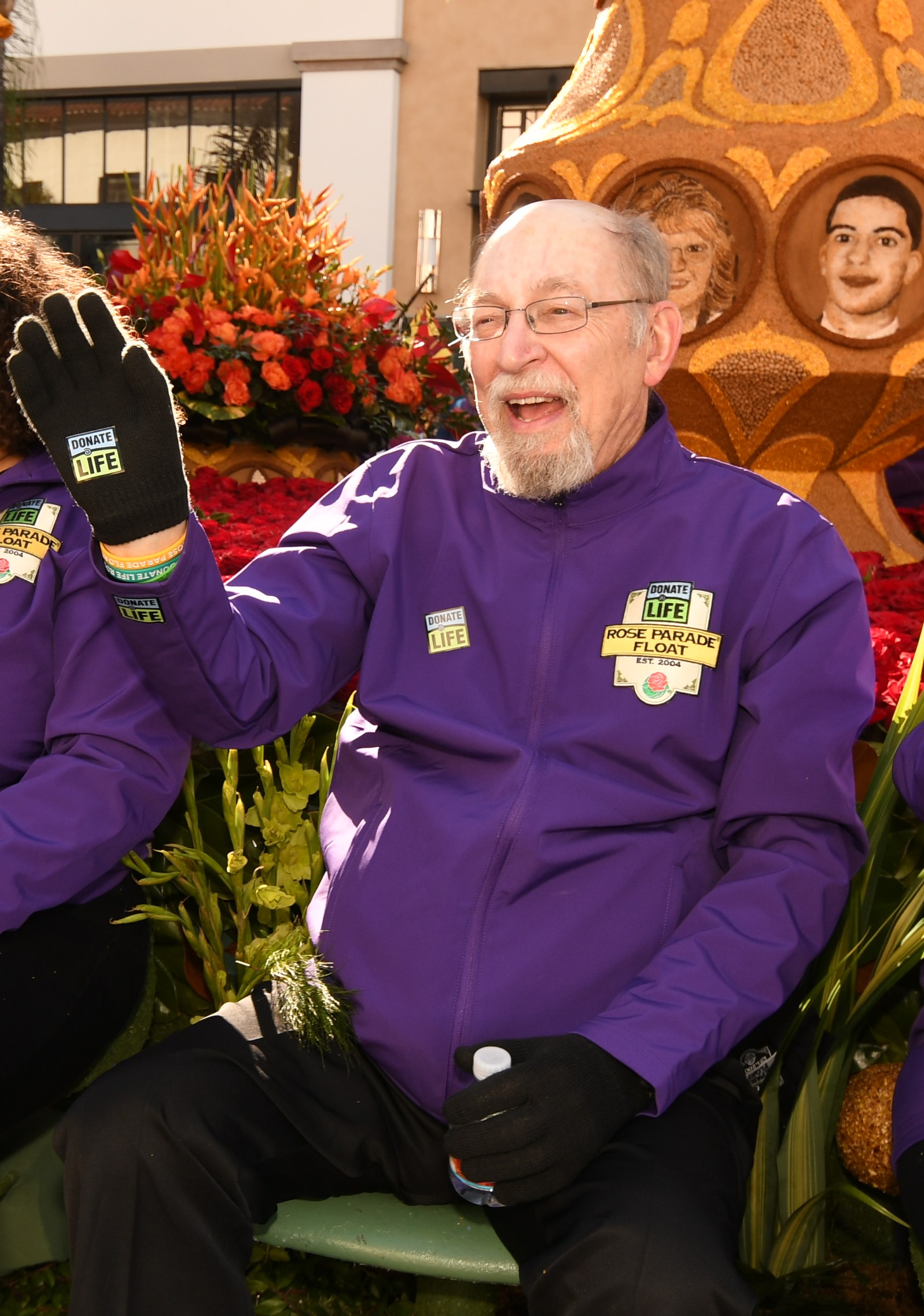 2020 Donate Life Rose Parade Float Rider, Skin Graft Recipient, Jim Vidas